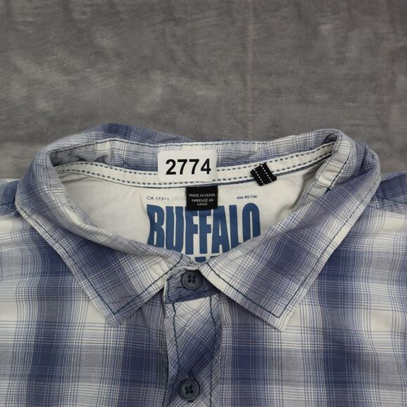 Buffalo Shirt Mens Large Blue by David Bitton Button Up Casual Rugby - Picture 9 of 16